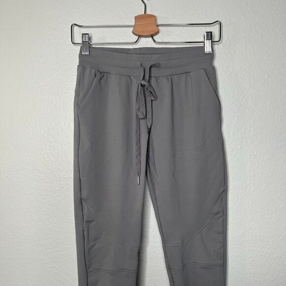 Buff Bunny Womens Gray Jogger active Pants With Drawstring Waist & Pockets - Picture 3 of 12